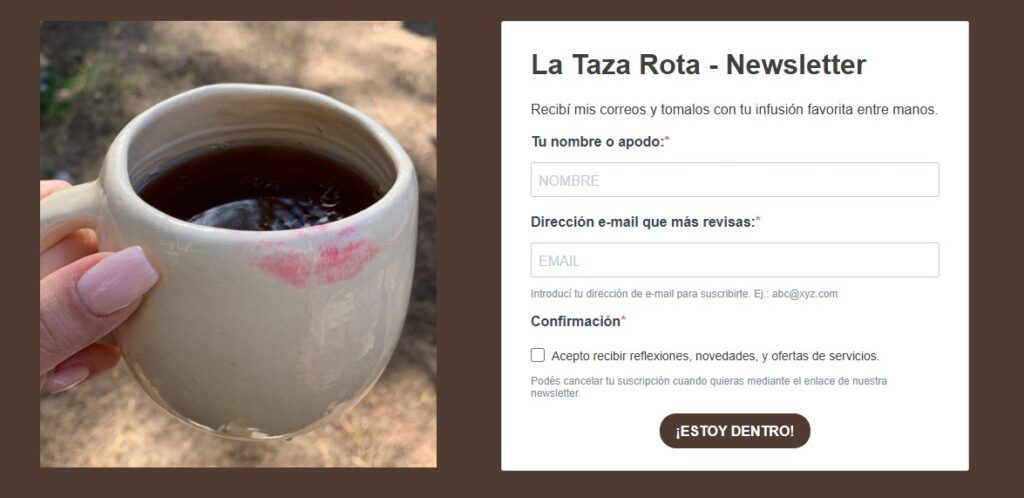 la taza rota newsletter.